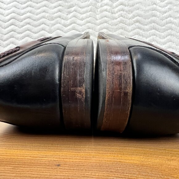 Allen Edmonds Woodstock Loafers Kiltie Braided Tassel Mens 11 B USA Slip On Blk - Picture 16 of 16